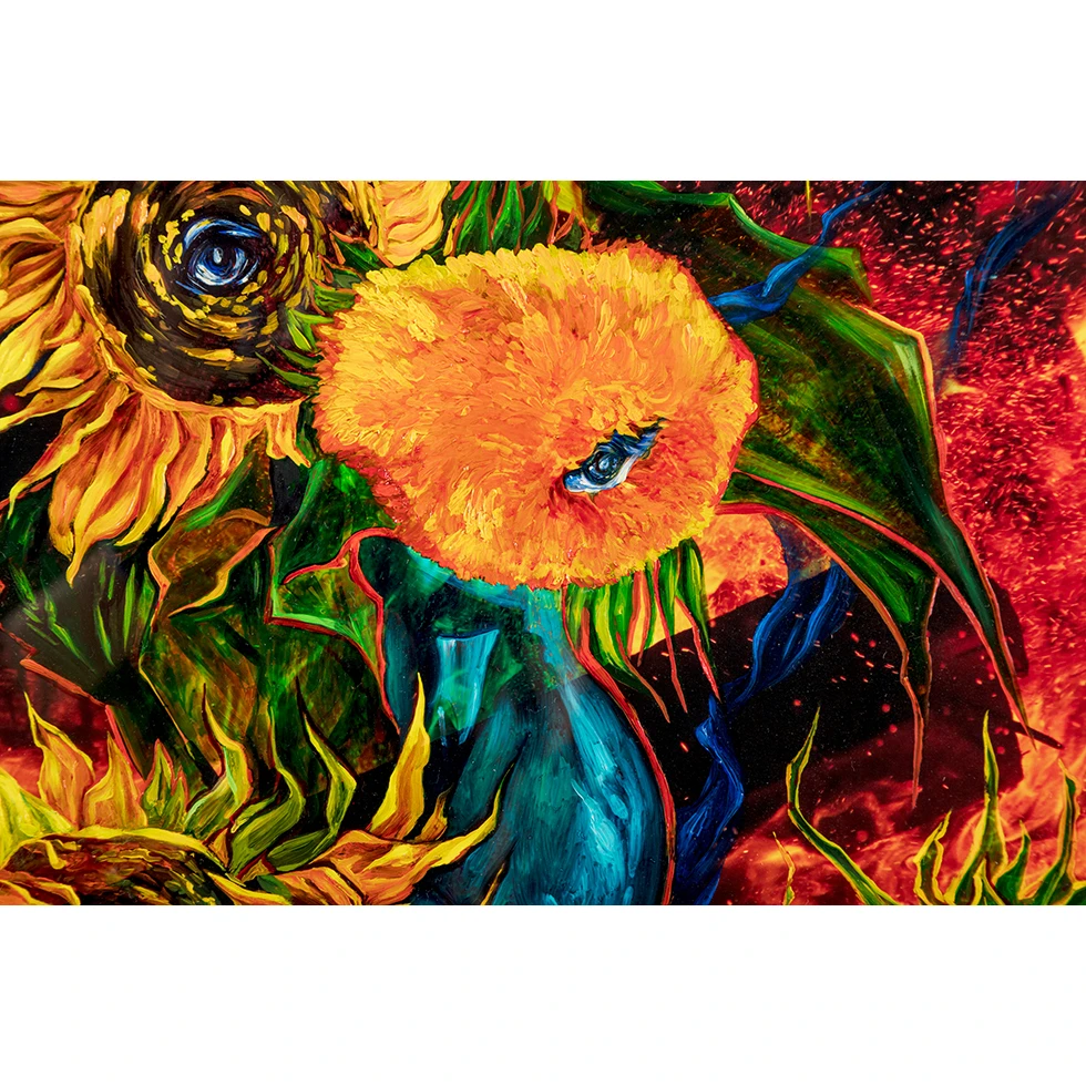 <a href="https://ueshima-collection.com/artist-list/306" style="color:inherit">岡本瑛里</a> / <a href="https://ueshima-collection.com/artist-list/306" style="color:inherit">ERI OKAMOTO</a>:燃えるひまわり: 芦屋・広島 1945年8月6日 / The Burning Sunflowers: Ashiya and Hiroshima, August 6th, 1945