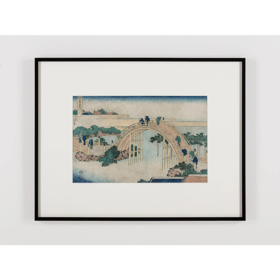 諸国名橋奇覧 かめゐど天神たいこばし The Arched Bridge at Kameido Tenjin Shrine (from the series Remarkable Views of Bridges in Various Provinces)