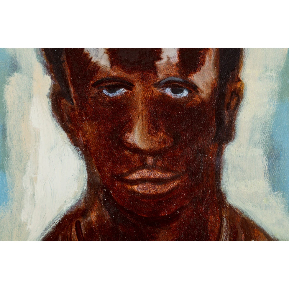 <a href="https://www.ueshima-collection.com/artist-list/313" style="color:inherit">GIDEON APPAH</a>:Man with a Hat