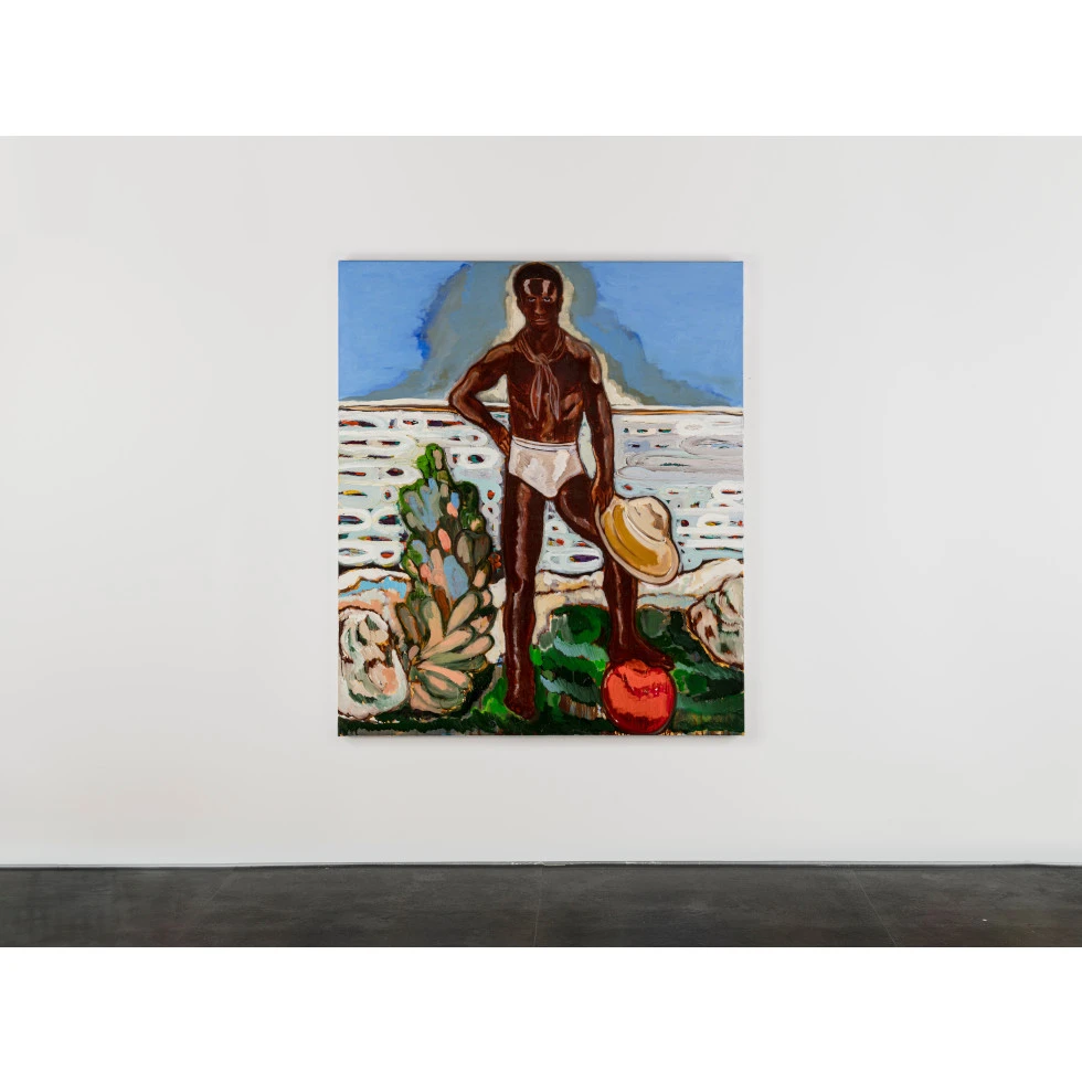<a href="https://www.ueshima-collection.com/artist-list/313" style="color:inherit">GIDEON APPAH</a>:Man with a Hat