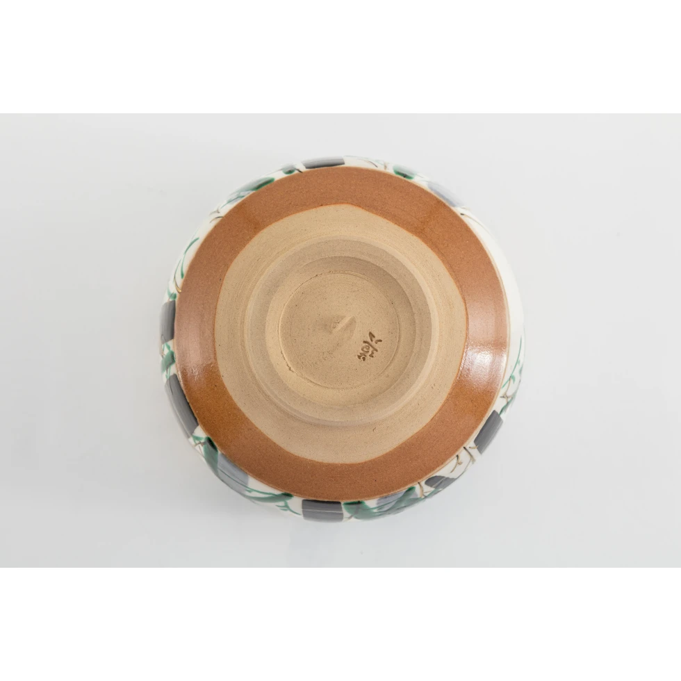 高橋道八(八代) / DohachiTakahashi Ⅷ:色絵竹ノ図 / Tea Bowl with Bamboo Design in Overglaze Enamels