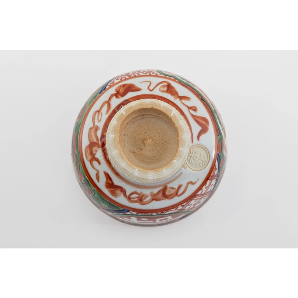 永樂即全(十六代) / Sokuzen Eiraku XVI:松寿一双 赤絵寿字/乾山写老松