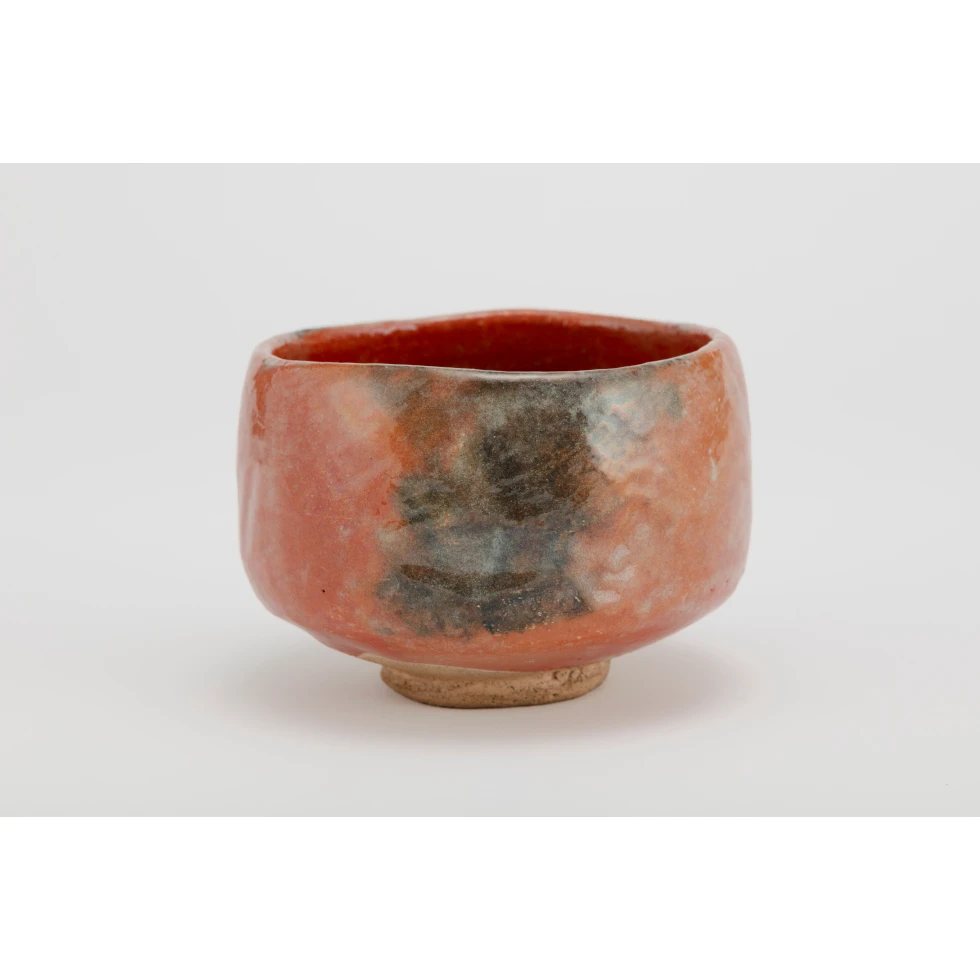 Keinyu Raku(XI):赤茶碗 銘「千代の友」/  Red Raku Tea Bowl named “Chiyo no Tomo”
