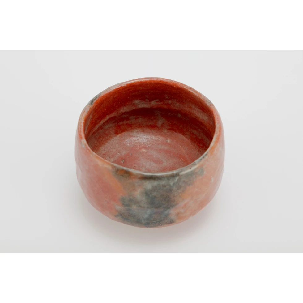 Keinyu Raku(XI):赤茶碗 銘「千代の友」/  Red Raku Tea Bowl named “Chiyo no Tomo”