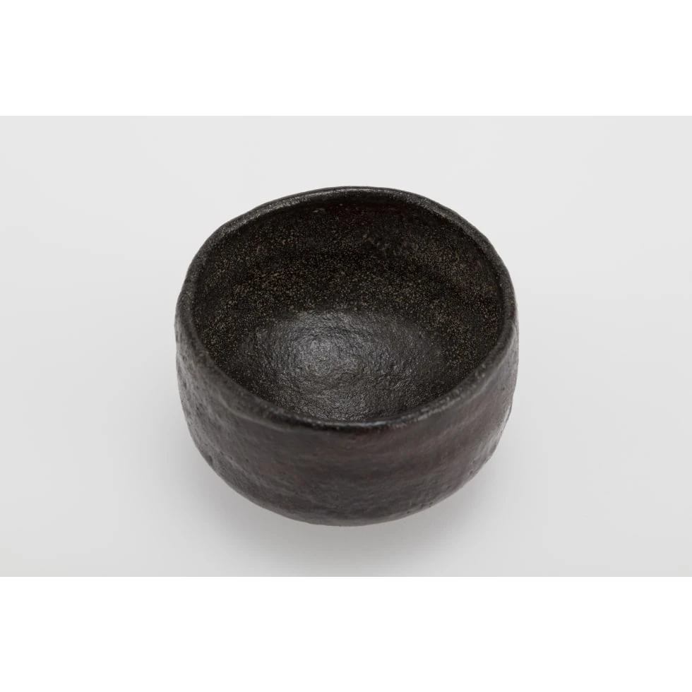 樂一入(四代) / Ichinyu Raku(Ⅳ):黒茶碗 銘「面白や」/  Black Raku Tea Bowl named “Omoshiroya”